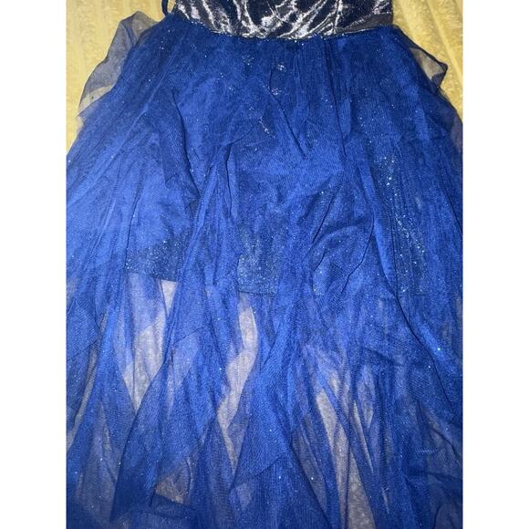 Girls Royal Blue Dress Maxi Long Share Over A Mini Dress XtraOrdinary Size 7 - Picture 10 of 12